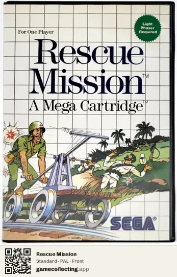 Rescue Mission Sega Master System, PAL box front