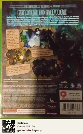 BioShock Xbox 360, PAL box back