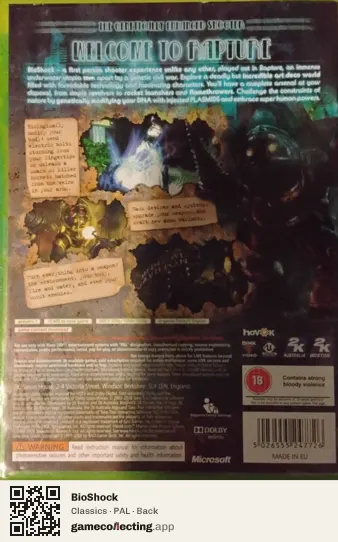 BioShock Xbox 360, PAL box back
