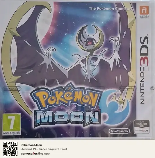 Pokémon Moon Nintendo 3DS, United Kingdom box front