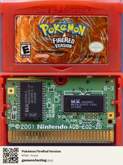 Pokémon FireRed Version Game Boy Advance, NTSC box front