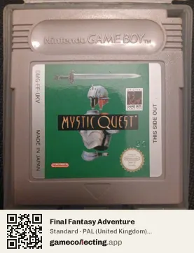 Final Fantasy Adventure Game Boy, PAL cartridge label