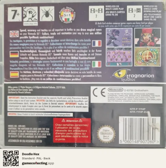 Doodle Hex Nintendo DS, PAL box back