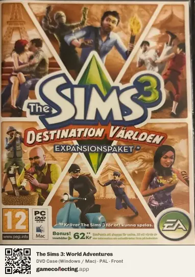 The Sims 3: World Adventures Computer, PAL box front