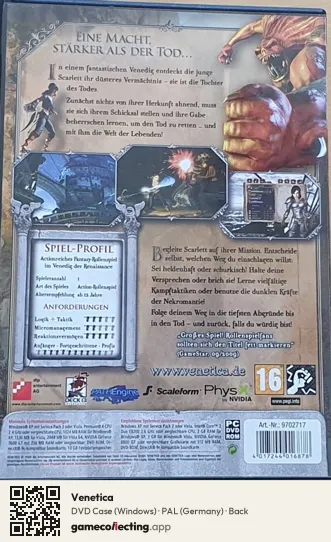 Venetica Computer, Germany box back
