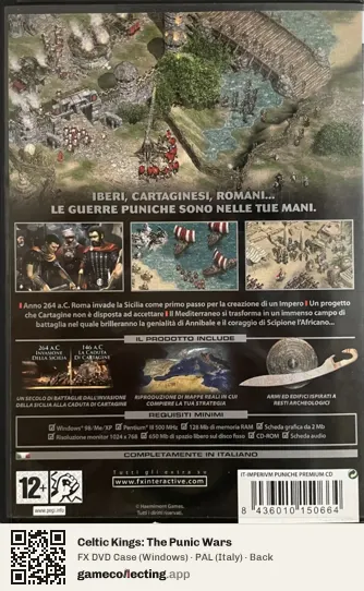Celtic Kings: The Punic Wars Computer, Italy box back
