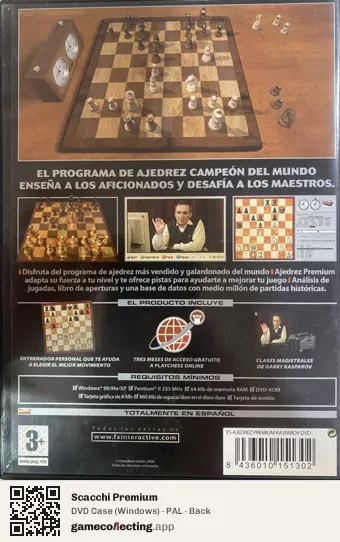 Scacchi Premium Computer, PAL box back
