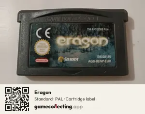 Eragon Game Boy Advance, PAL cartridge label