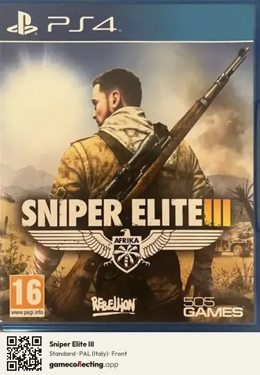 Sniper Elite III PlayStation 4, Italy box front