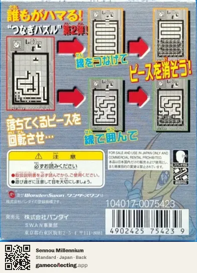Sennou Millennium WonderSwan, Japan box back