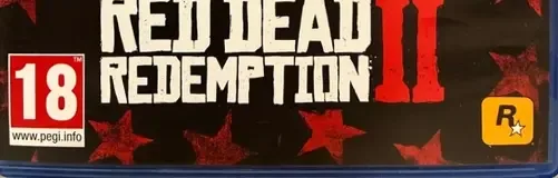 Red Dead Redemption 2, the PEGI square on its front