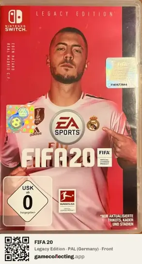 FIFA 20 Nintendo Switch, Germany box front