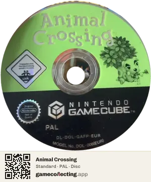 Animal Crossing Nintendo GameCube, PAL disc
