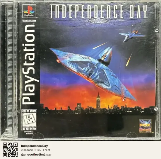 Independence Day PlayStation, NTSC box front