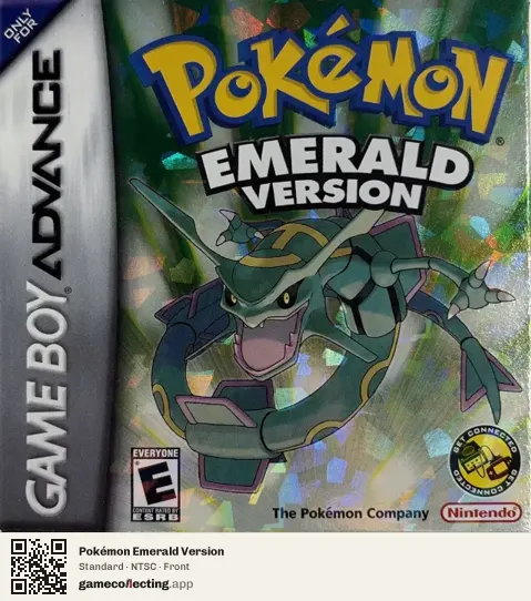 Pokémon Emerald Version Game Boy Advance, NTSC box front