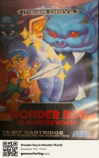 Wonder Boy in Monster World Sega Mega Drive / Genesis, PAL box front