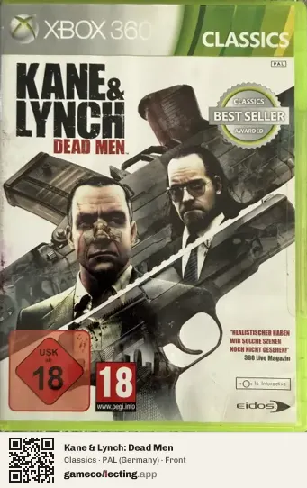Kane & Lynch: Dead Men Xbox 360, Germany box front