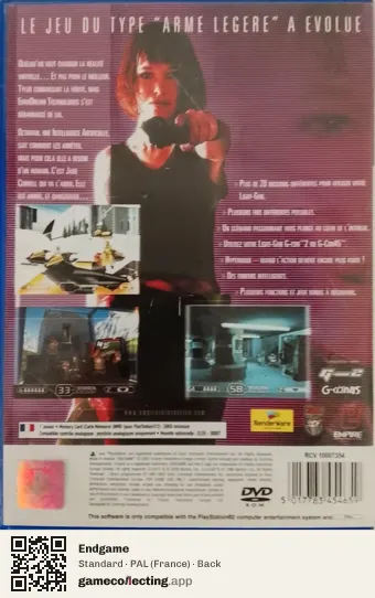 Endgame PlayStation 2, France box back