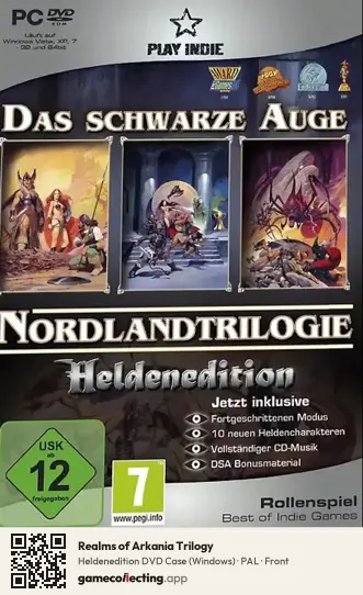 Realms of Arkania Trilogy Computer, PAL box front