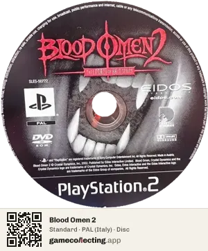 Blood Omen 2 PlayStation 2, PAL disc