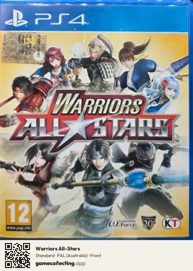 Warriors All-Stars PlayStation 4, Australia box front