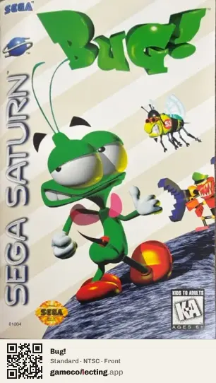Bug! Sega Saturn, NTSC box front