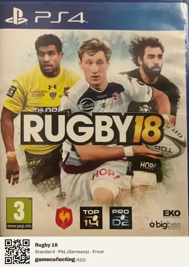 Rugby 18 PlayStation 4, Germany box front