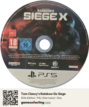 Tom Clancy's Rainbow Six Siege PlayStation 5, PAL disc