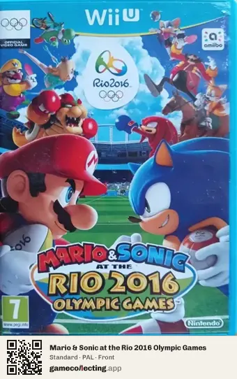Mario & Sonic at the Rio 2016 Olympic Games Nintendo Wii U, PAL box front