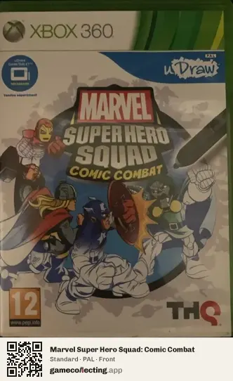 Marvel Super Hero Squad: Comic Combat Xbox 360, PAL box front