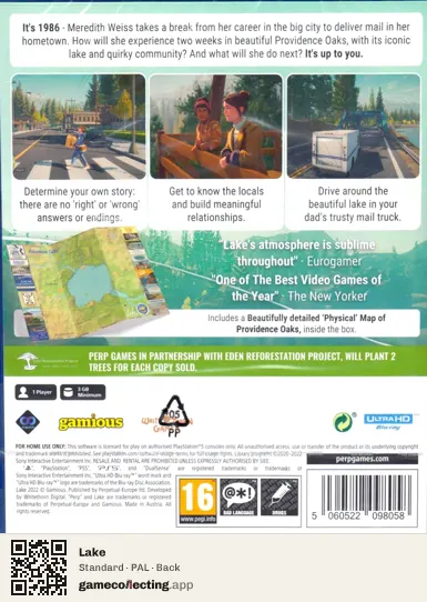 Lake PlayStation 5, PAL box back