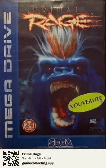 Primal Rage Sega Mega Drive / Genesis, PAL box front