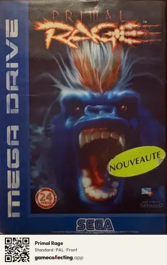 Primal Rage Sega Mega Drive / Genesis, PAL box front