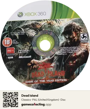 Dead Island Xbox 360, PAL disc