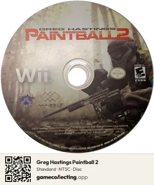 Greg Hastings Paintball 2 Nintendo Wii, NTSC disc