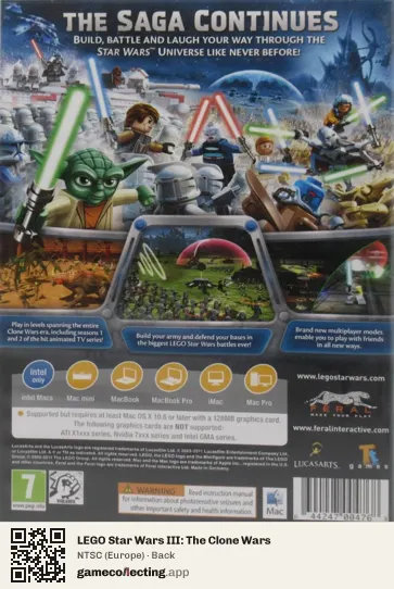 LEGO Star Wars III: The Clone Wars Computer, Europe box back