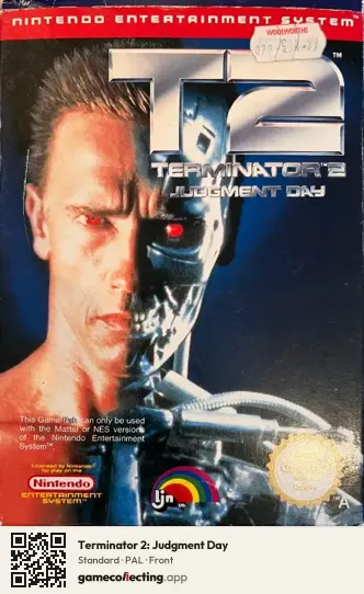 Terminator 2: Judgment Day Nintendo Entertainment System, PAL box front