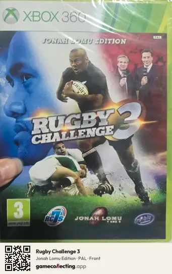 Rugby Challenge 3 Xbox 360, PAL box front