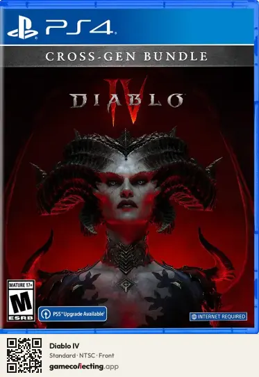 Diablo IV PlayStation 4, NTSC box front