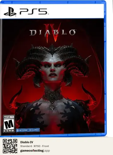 Diablo IV PlayStation 5, NTSC box front
