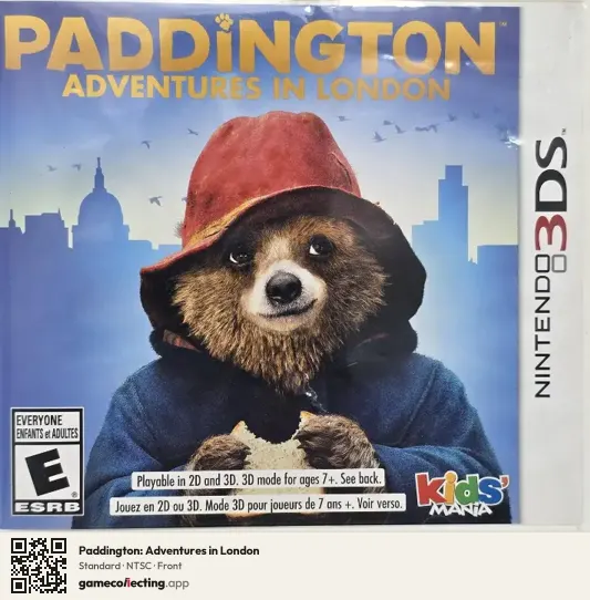 Paddington: Adventures in London Nintendo 3DS, NTSC box front
