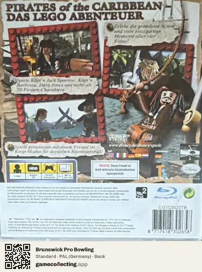 Brunswick Pro Bowling PlayStation 3, Germany box back