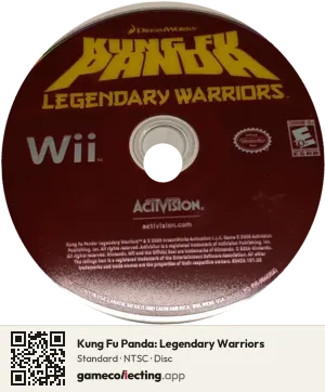 Kung Fu Panda: Legendary Warriors Nintendo Wii, NTSC disc