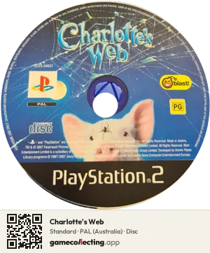 Charlotte's Web PlayStation 2, PAL disc
