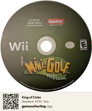 King of Clubs Nintendo Wii, NTSC disc