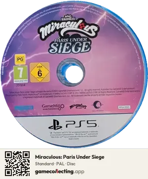 Miraculous: Paris Under Siege PlayStation 5, PAL disc
