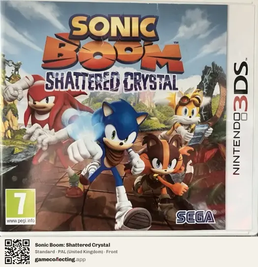 Sonic Boom: Shattered Crystal Nintendo 3DS, United Kingdom box front