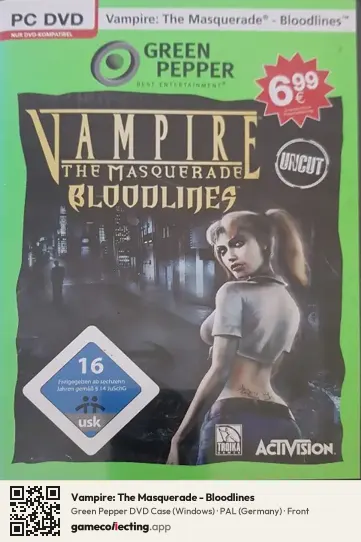 Vampire: The Masquerade - Bloodlines Computer, Germany box front