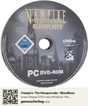 Vampire: The Masquerade - Bloodlines Computer, PAL disc