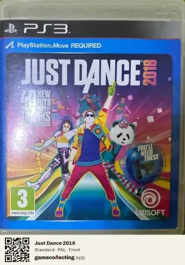 Just Dance 2018 PlayStation 3, PAL box front